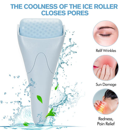 rolling massage technique delivering cold therapy to skin and muscles