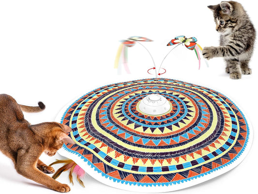 rotating butterfly on top with smart motorized irregular-motion system