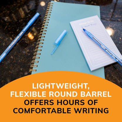 round, flexible barrel design with frosted cap for a comfortable grip