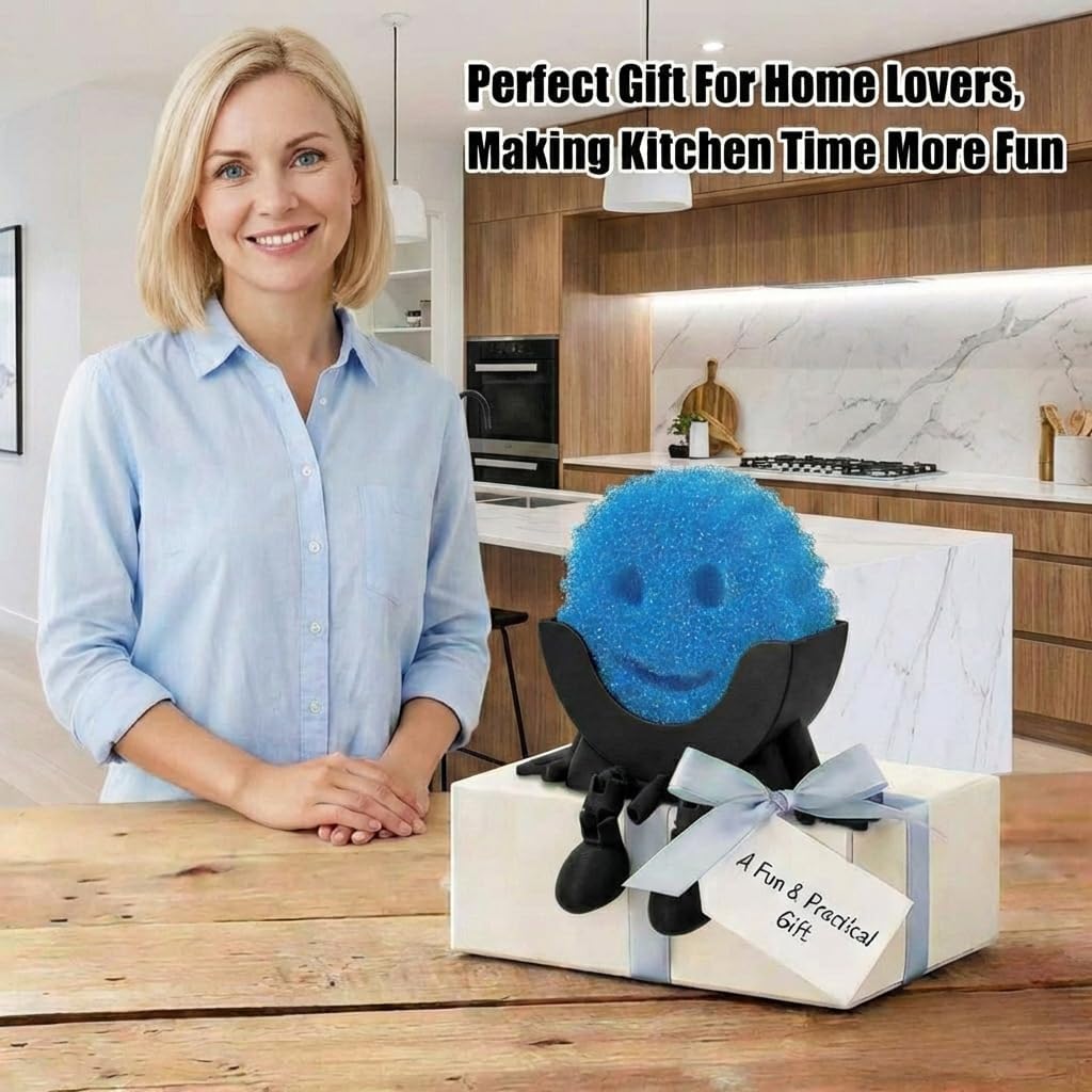Round Sponge Drying Rack – Aesthetic Kitchen Island Accessory, Meme-Inspired Counter Decor