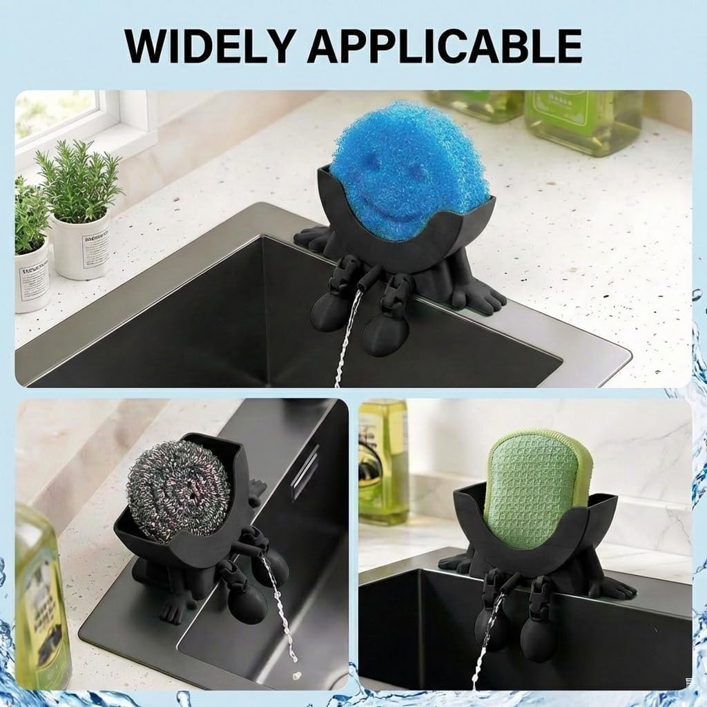 Round Sponge Drying Rack – Aesthetic Kitchen Island Accessory, Meme-Inspired Counter Decor