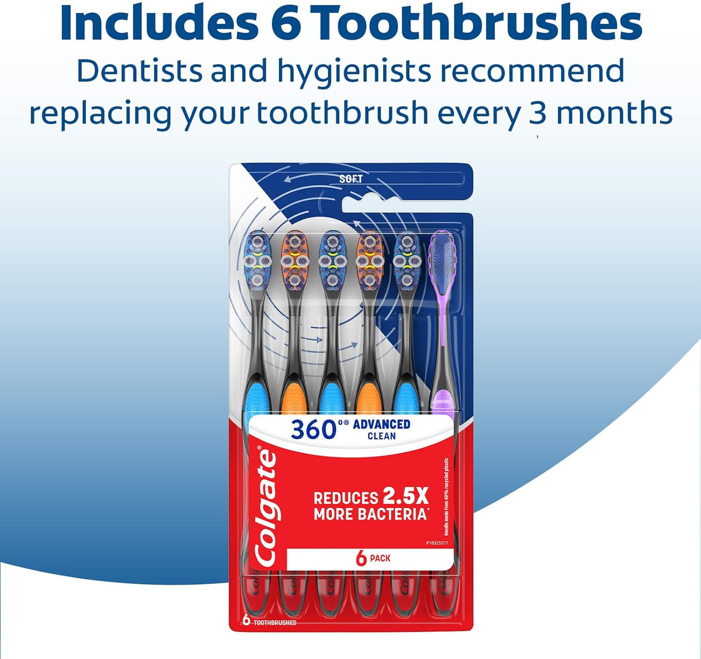 round toothbrush head for accessing hard-to-reach areas