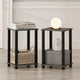 French Oak/Black - 2-Tier, Square Tubes - 2