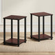 Cherry Oak/Black - 2-Tier, Round Tubes - 2