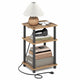 Brown Oak/Black - 3-Tier, Charging Station - 1