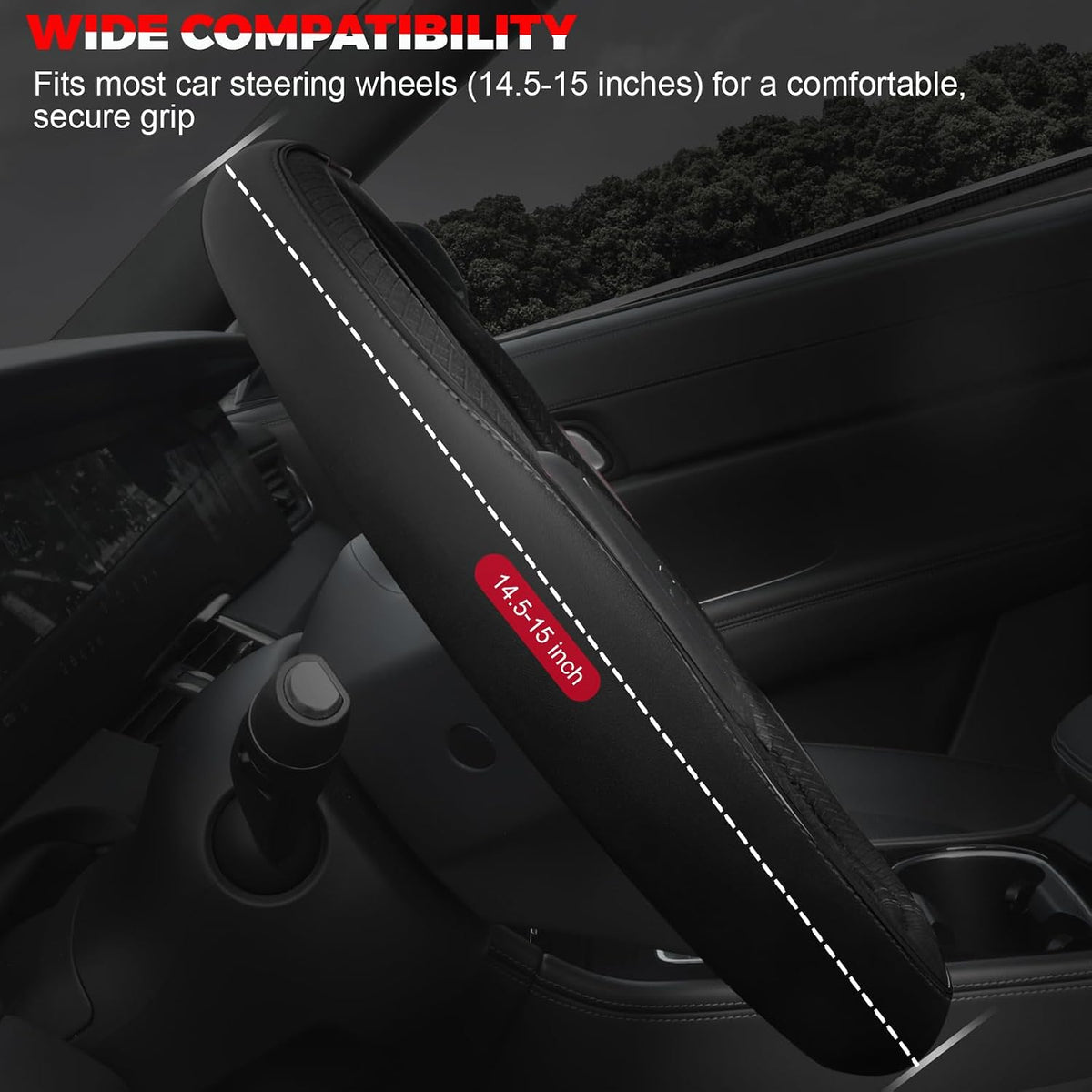 rubber inner lining with anti-slip texture for stable grip