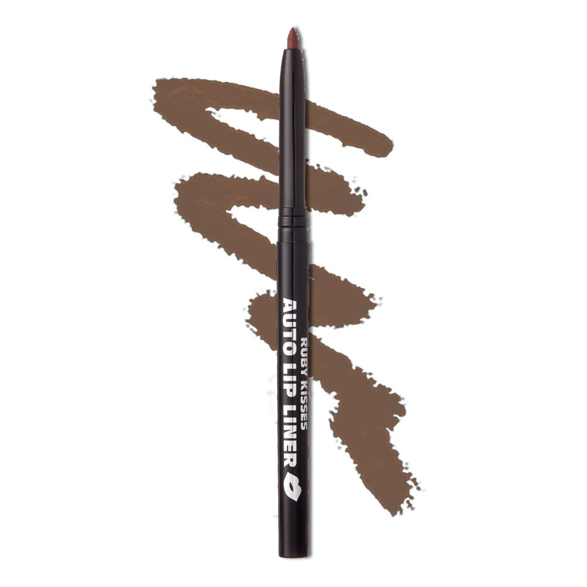 Ruby Kisses Auto Lip Liner Pencil, Long Lasting &amp;amp; Non-Fading, Smooth Application, Non-Feathering with Rich Color, No Sharpener Needed, Ideal for Full Lips Look (Cappuccino)