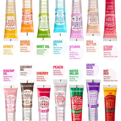 Ruby Kisses Broadway Vita-Lip Clear Lip Gloss – Tween & Teen Safe Daily Lip Care, Paraben-Free Hydration for School and Sleepovers