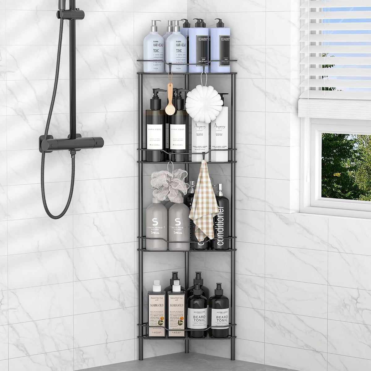 rustproof stainless steel frame and shelves
