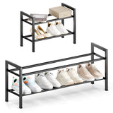 Bumusty Expandable Shoe Rack – Holiday Gift for Apartment Dwellers, Rust-Resistant and Adjustable