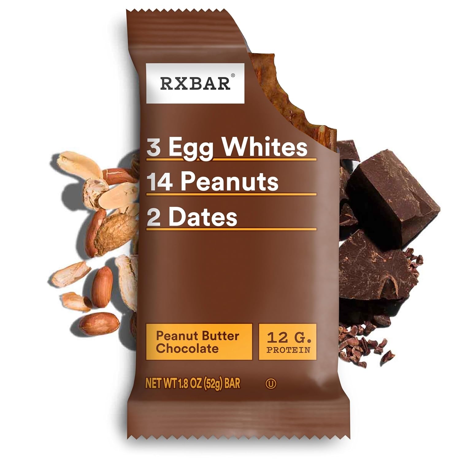 RXBAR 12g Protein Bar – Portable Commute Snack for Busy Professionals and Travel Days
