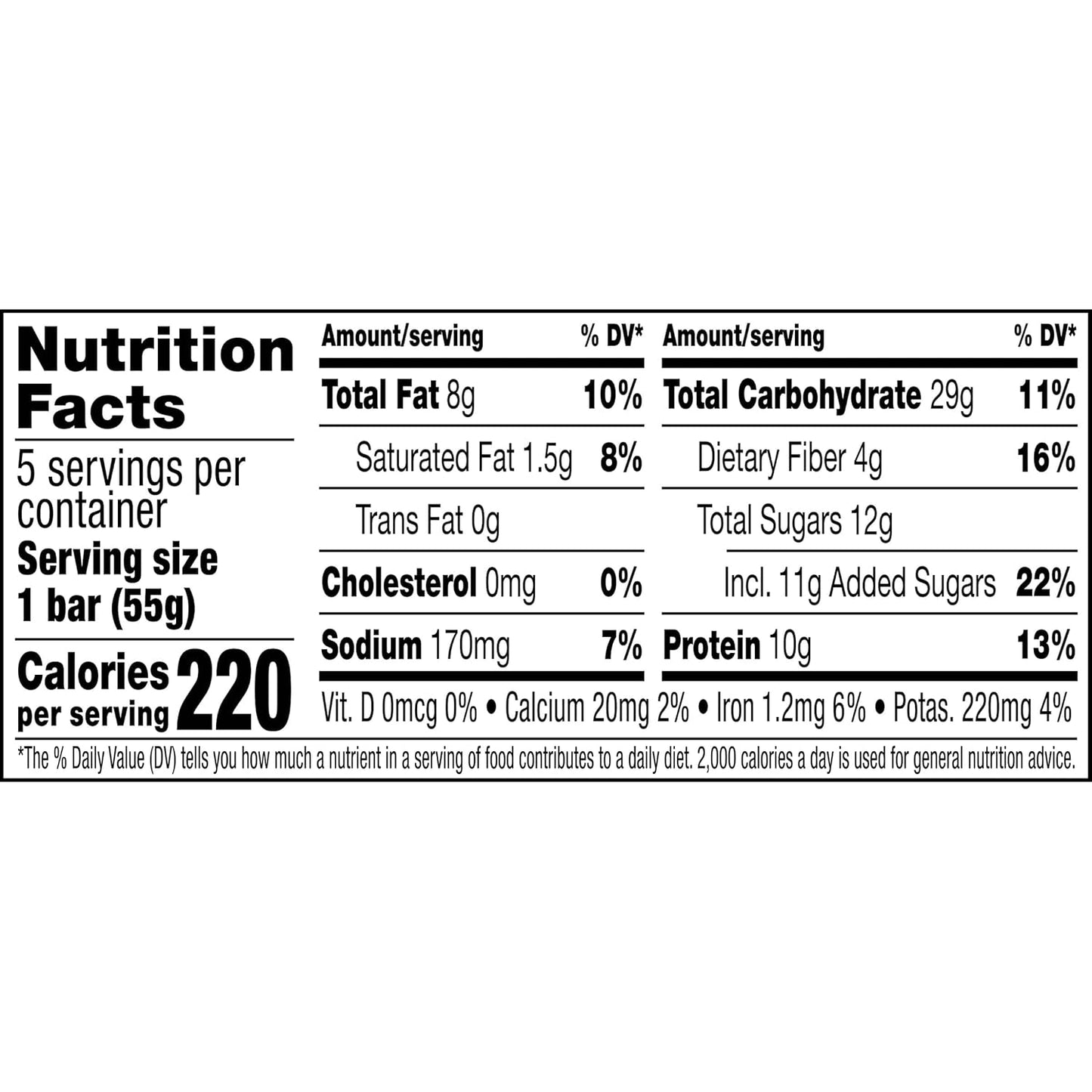 RXBAR Honey Cinnamon Peanut Butter Bar – Trail-Ready Hiking Snack with 10g Protein
