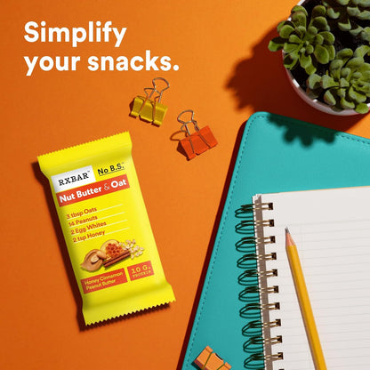 RXBAR Honey Cinnamon Peanut Butter Bar – Trail-Ready Hiking Snack with 10g Protein
