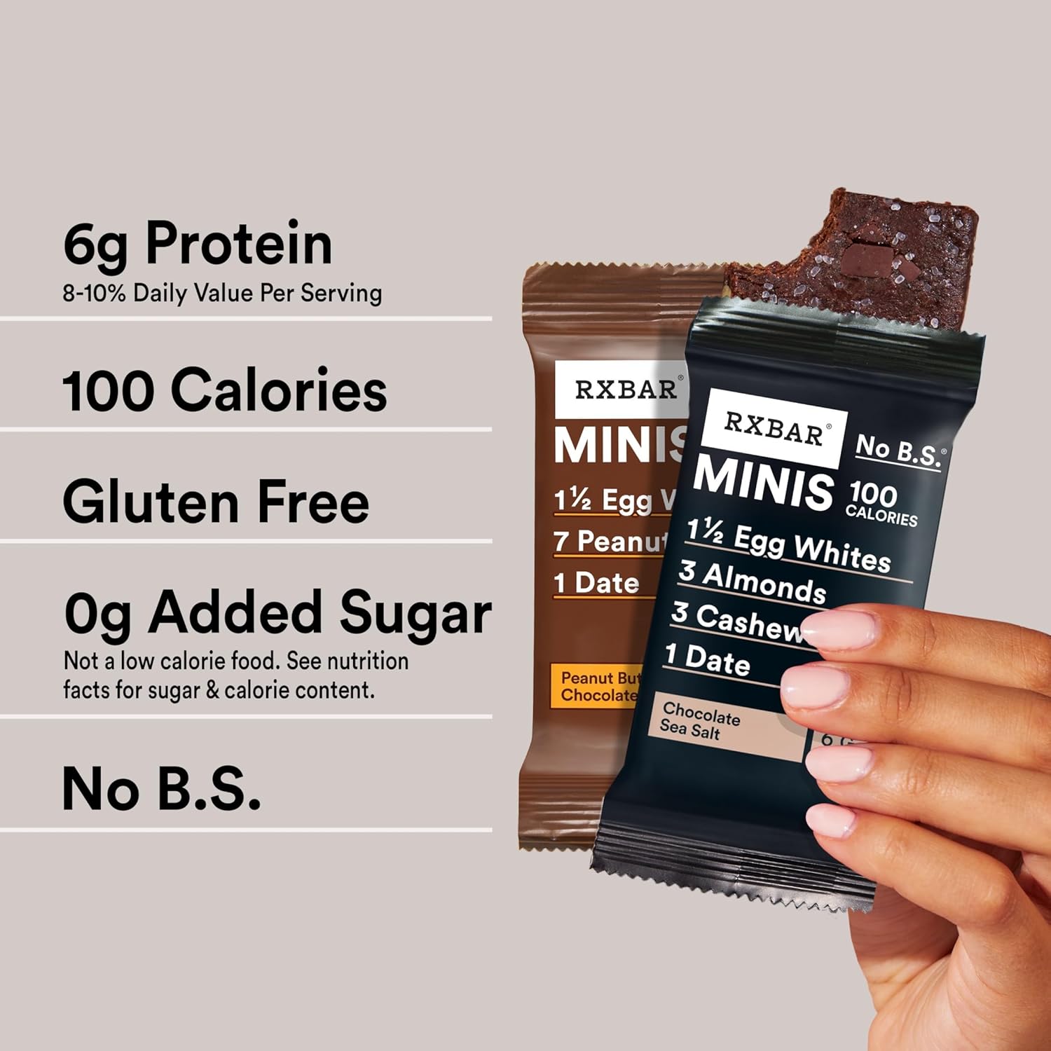 RXBAR Minis Protein Bars – Whole-Food Pantry Staple for Hormone-Friendly Snacking, Chocolate Sea Salt & More