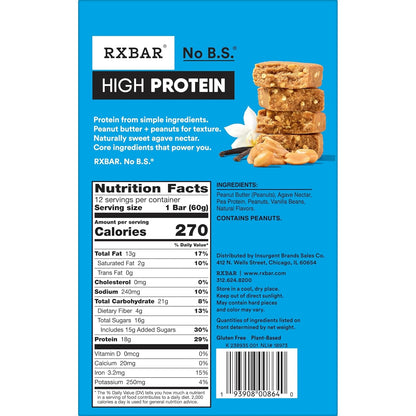 RXBAR Plant Protein Bar Vanilla Peanut Butter – Mindful Pantry Staple for Self-Care Sundays