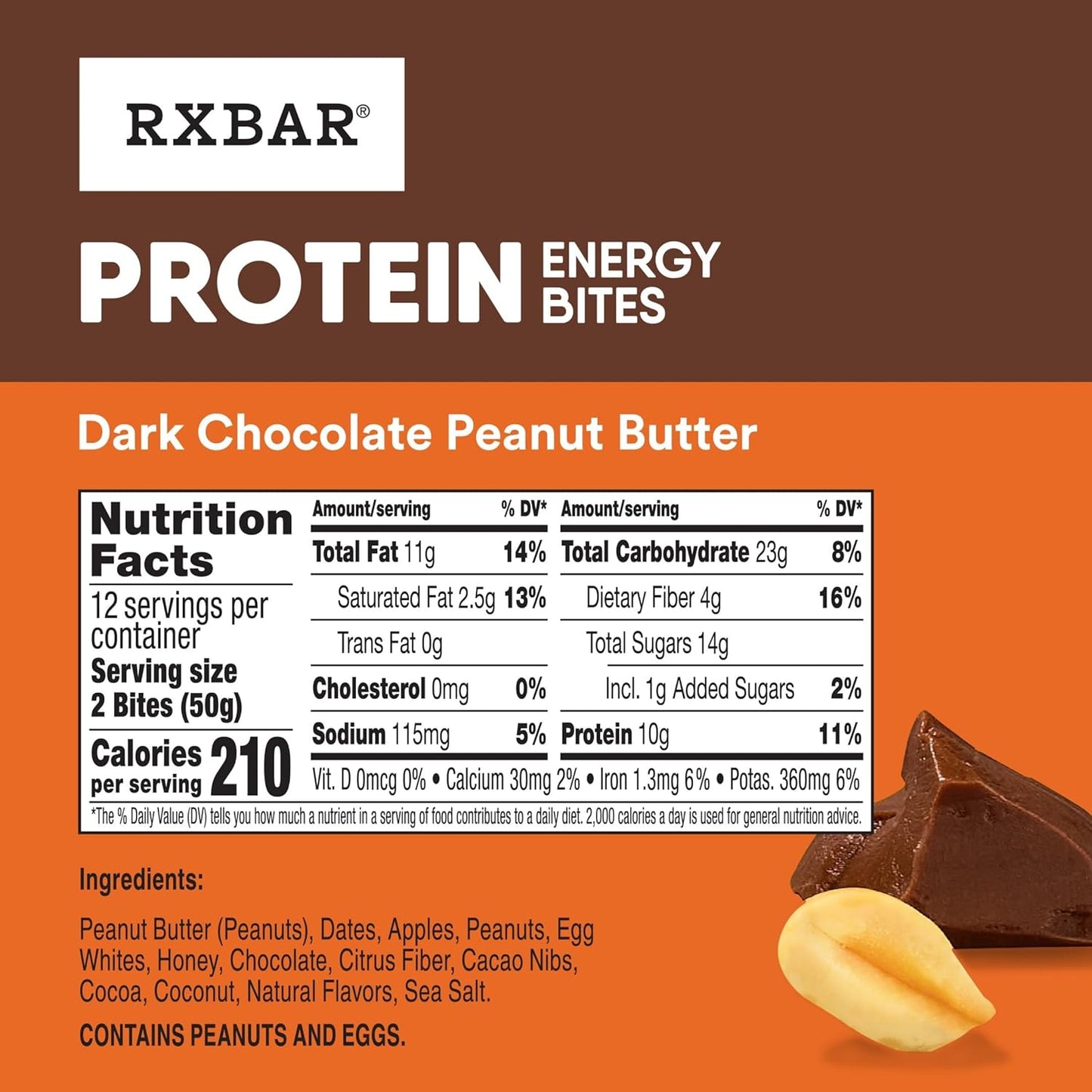 RXBAR Protein Balls for Wellness Routines, Gluten Free Dark Chocolate Peanut Butter Snack for Self-Care Days and Gym Bag Fuel