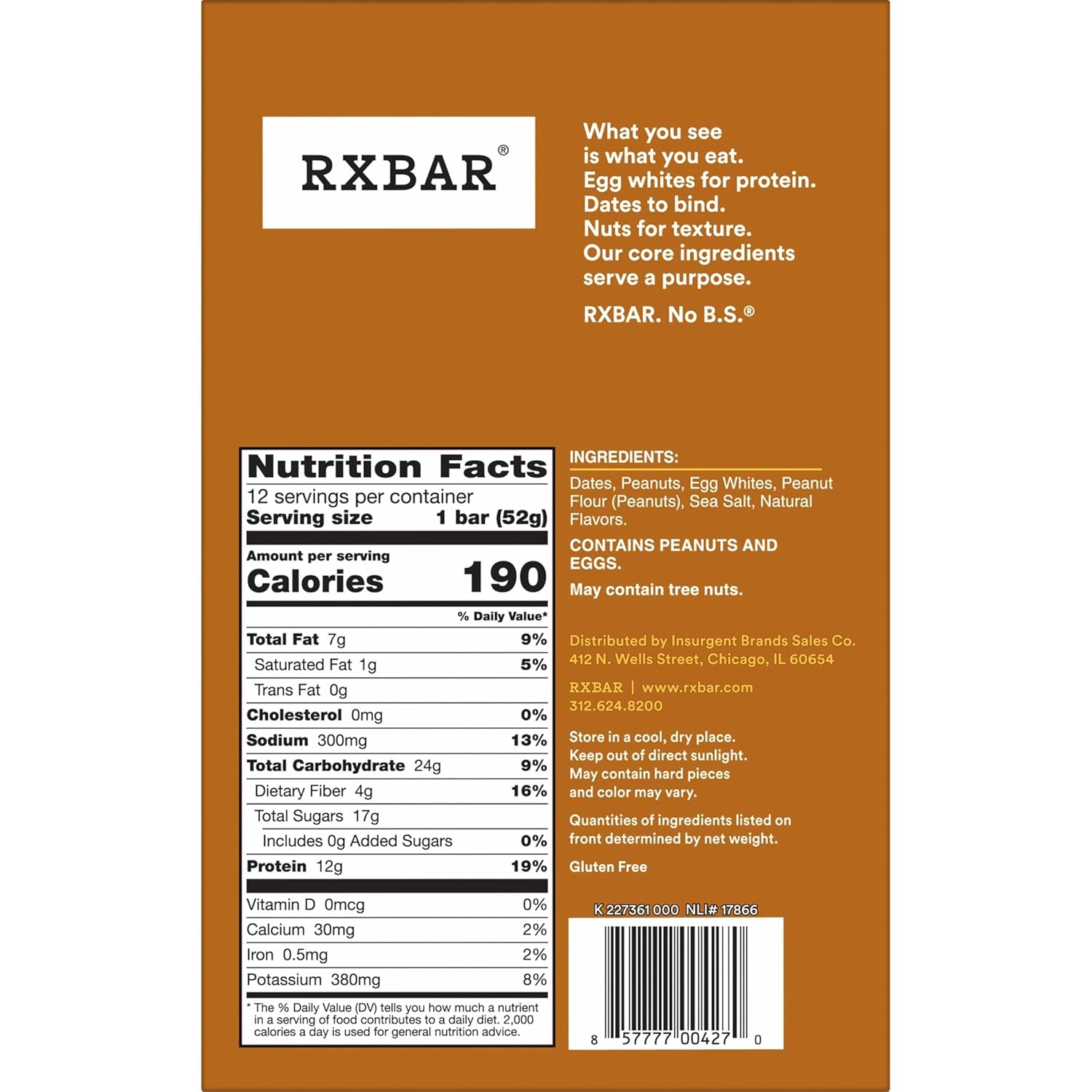 RXBAR Protein Bar Peanut Butter – Portable Post-Workout Refuel for Active Wellness Lifestyles