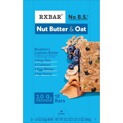RXBAR Protein Snack Bars – Packable Energy Bite for Camping and Running Routes, Whole-Food Blueberry Cashew