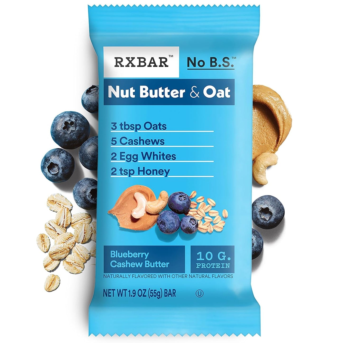RXBAR Protein Snack Bars – Packable Energy Bite for Camping and Running Routes, Whole-Food Blueberry Cashew
