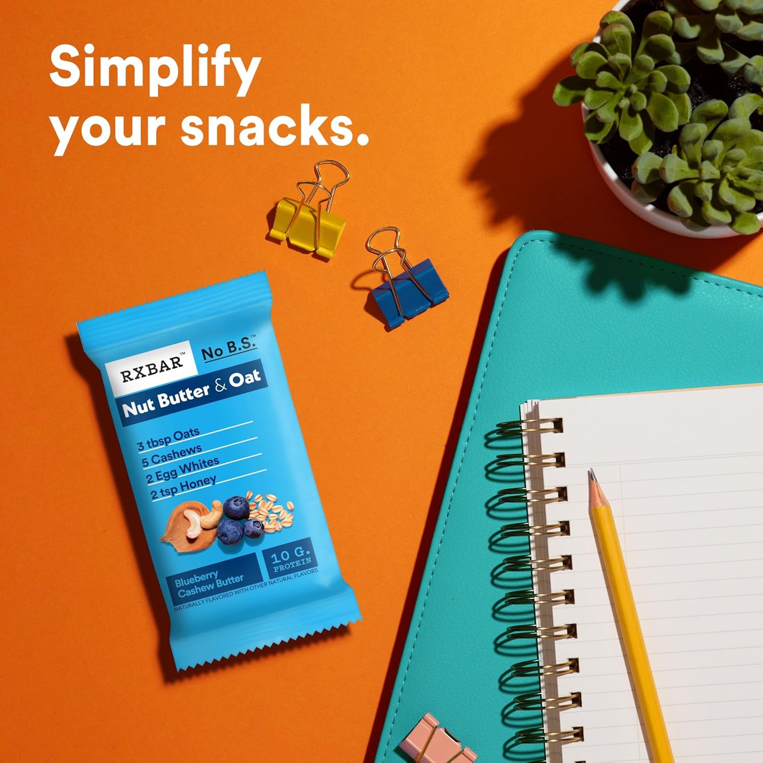 RXBAR Protein Snack Bars – Packable Energy Bite for Camping and Running Routes, Whole-Food Blueberry Cashew