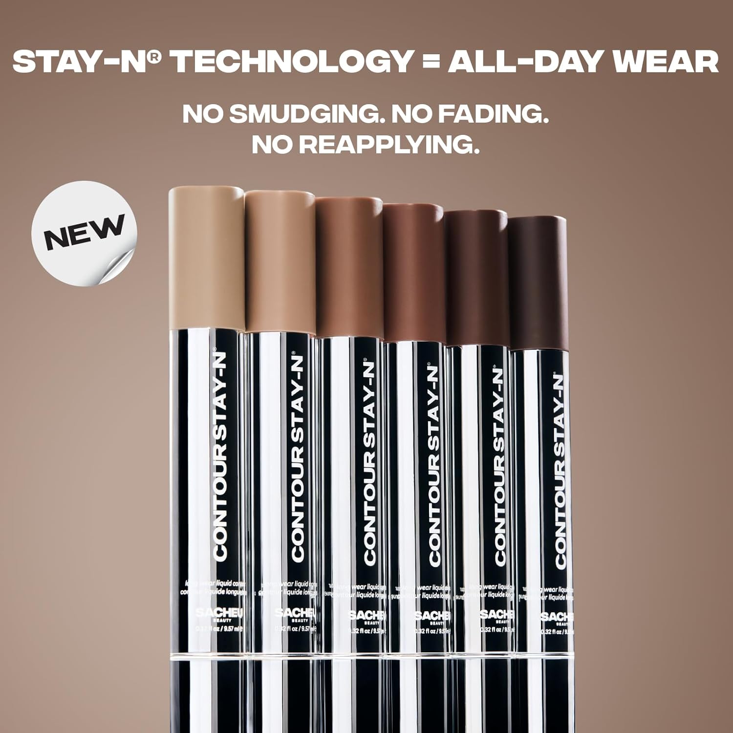 Sacheu Beauty STAY-N Liquid Contour — Vegan Birthday Gift for Women, Long-Wear Cream Sculpting Stick for Daily Glam