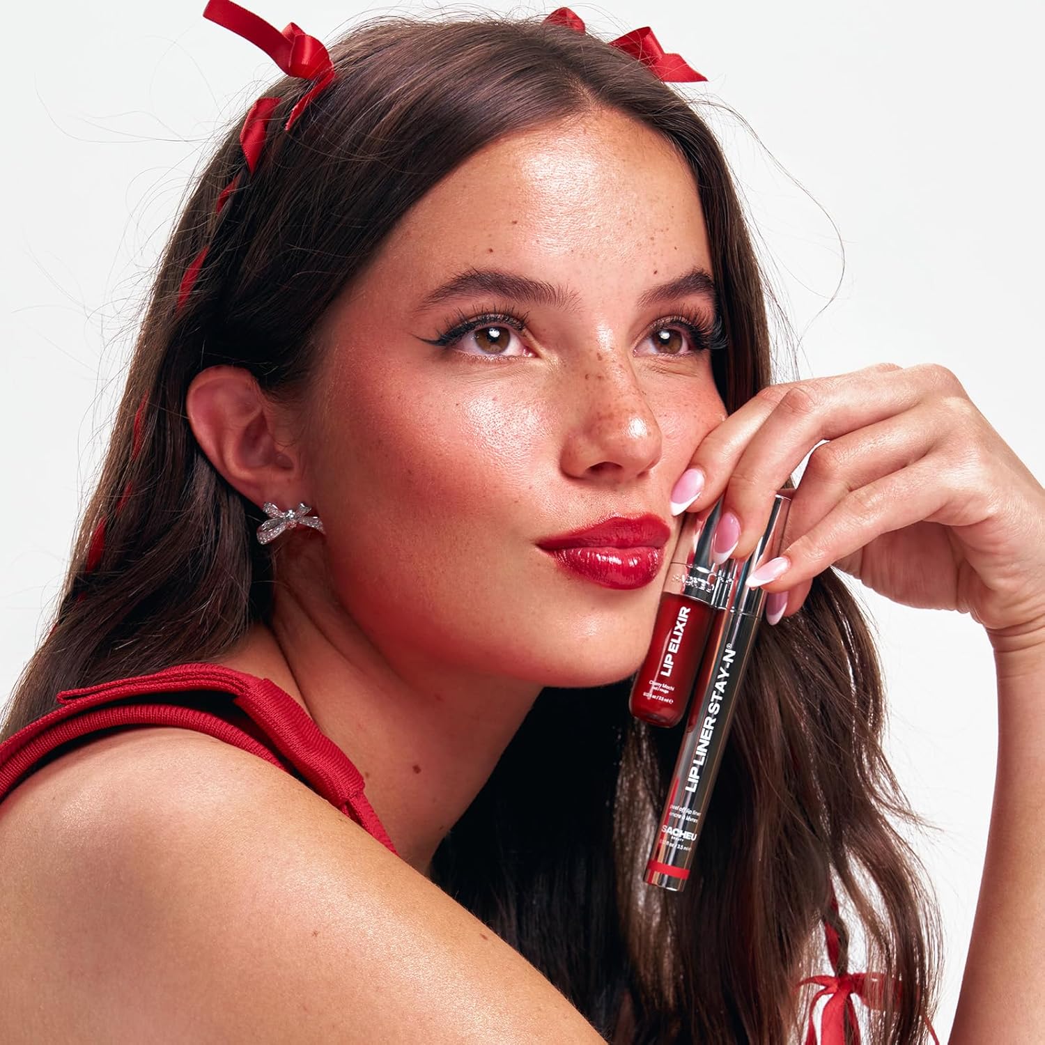Sacheu Lip Liner STAY-N Peel Off Lip Stain — Skincare-Infused Lip Care for Daily Self-Care Rituals, Hyaluronic Tint