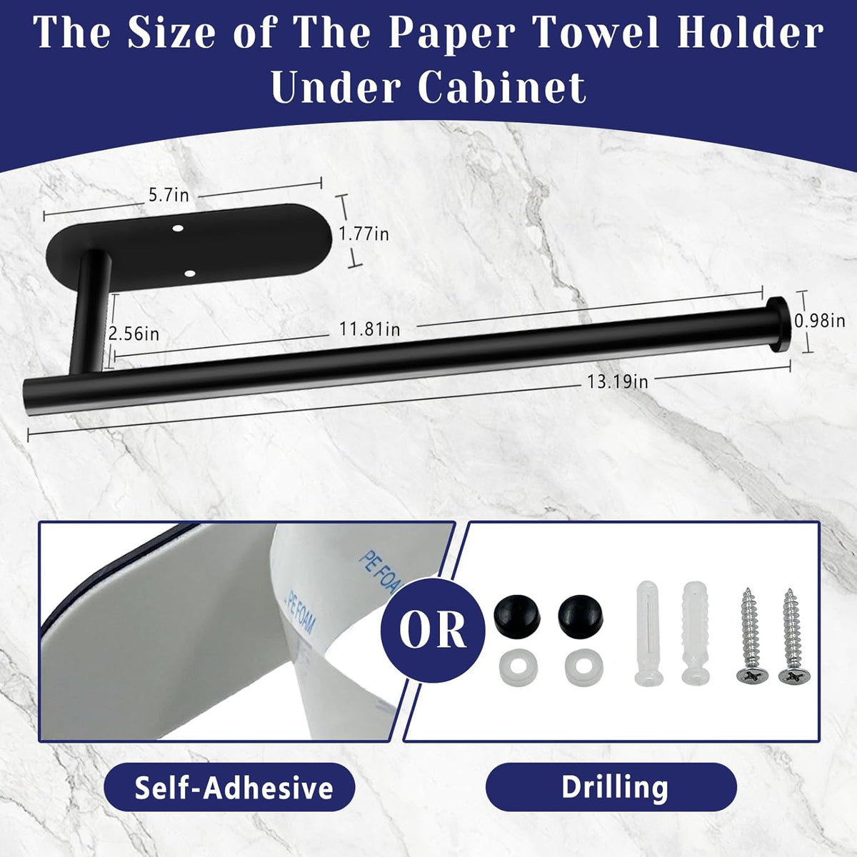 SADESIGN Paper Towel Holder Under Cabinet – Clean Countertop Storage for Clutter-Free Minimalist Kitchens
