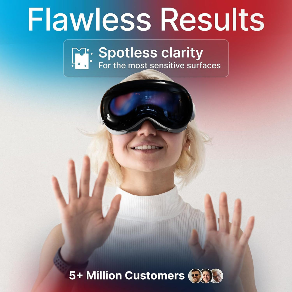 safe for all multi-coated, anti-reflective, and blue-light filtering lenses
