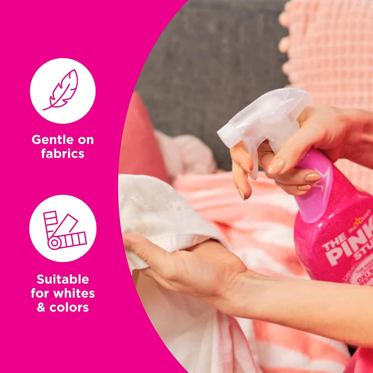 safe formulation compatible with both white and colored fabrics