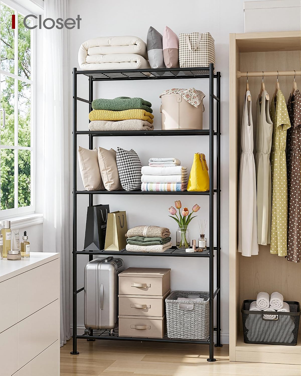 Sakugi Heavy Duty Shelving – Home Office Storage System, File Box and Printer Organizer