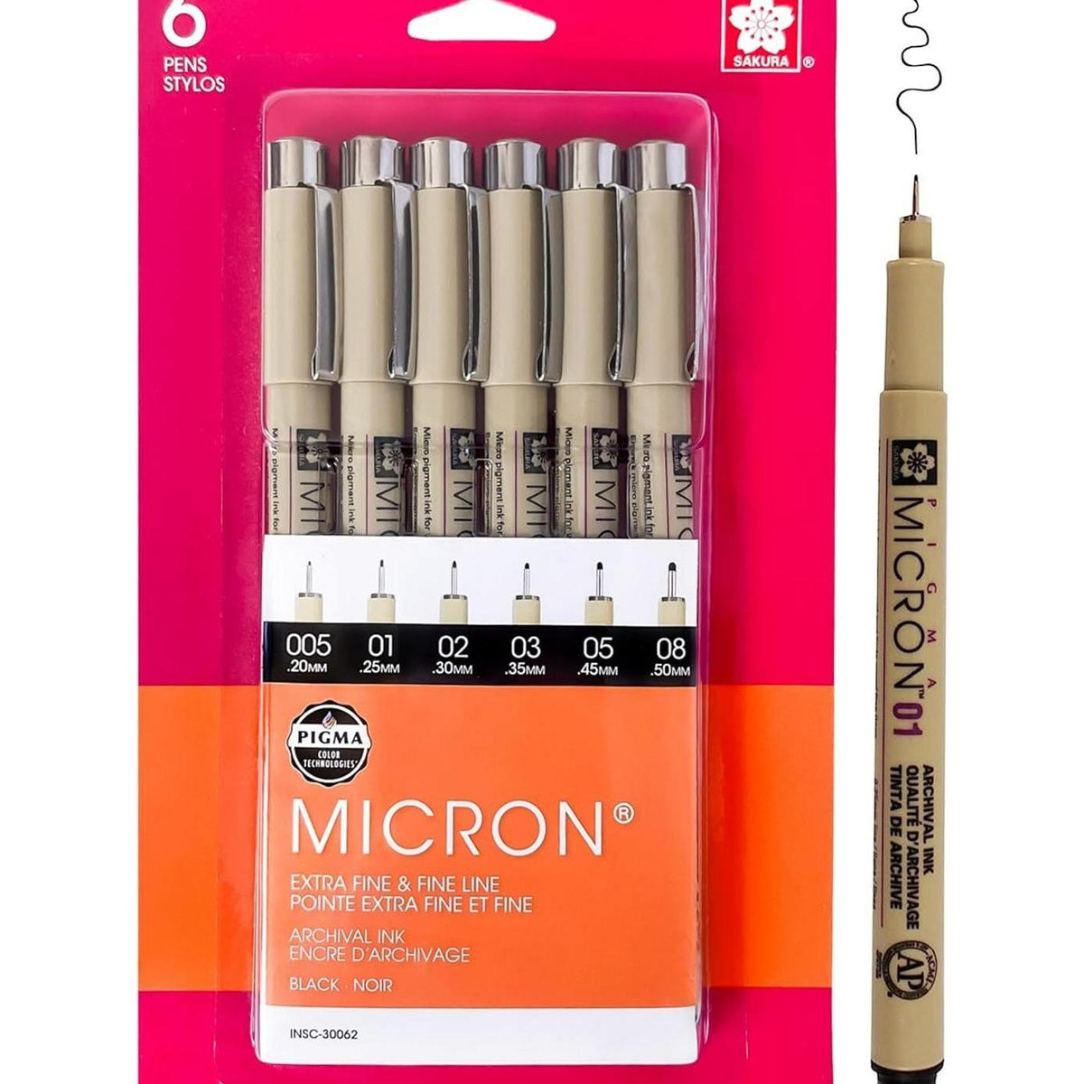 SAKURA Pigma Micron Black Ink Pen Set – Premium Holiday & Housewarming Gift for Illustrators and Bullet Journal Lovers