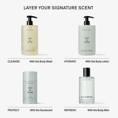 Salt & Stone Vitamin C Body Wash – Bergamot & Hinoki Designer Unisex Cleanser for Upscale Guest Bathroom