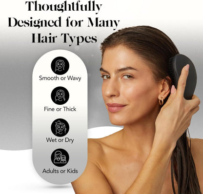 scalp-stimulating bristle tips that massage during brushing