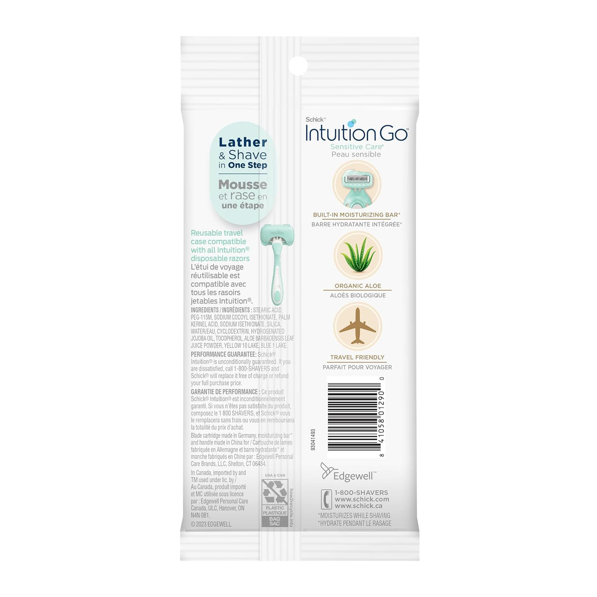 Schick Intuition Go Disposable Razor for Women – Simple One-Step Shave, Nothing Else Needed