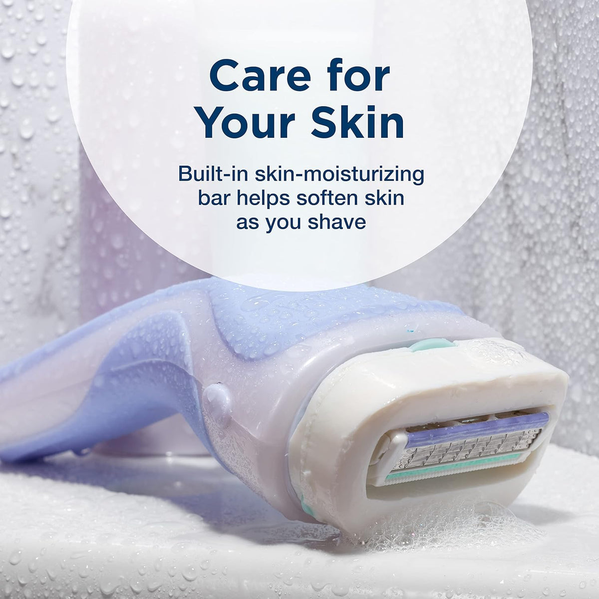 Schick Intuition Pure Nourishment Razor – Protective Shave Bar for College Dorms, Less Chance of Nicks with Built-In Glide