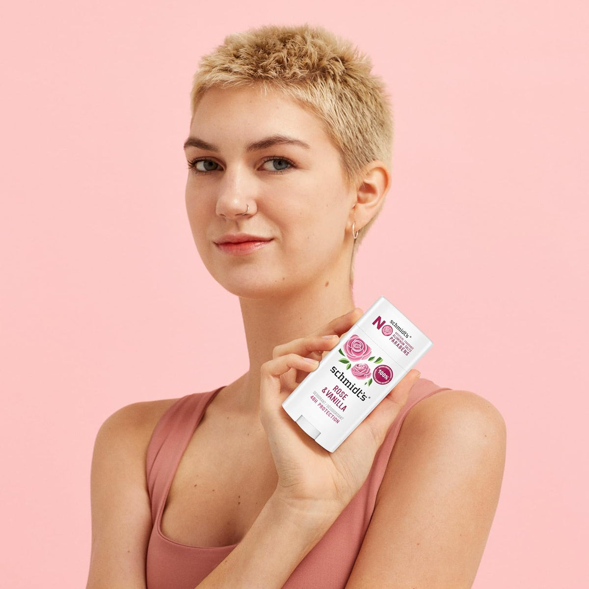 Schmidt's Aluminum-Free Vegan Deodorant Rose & Vanilla – Travel-Sized Confidence for Hot Climate Escapes