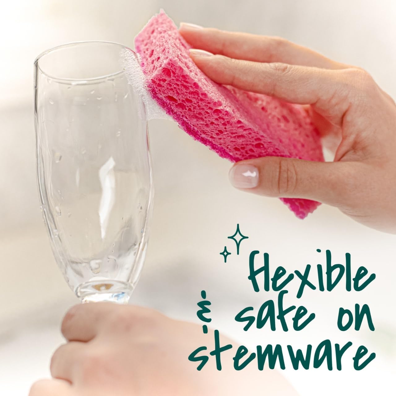 Scotch-Brite Delicate Clean Scrub Sponge – Sleek, Neutral Sponge for Intentional Homes and Daily Dishes