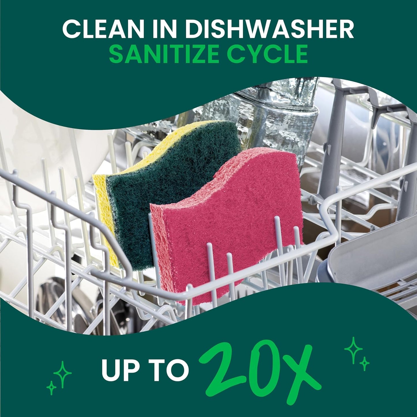 Scotch-Brite Delicate Clean Scrub Sponge – Sleek, Neutral Sponge for Intentional Homes and Daily Dishes