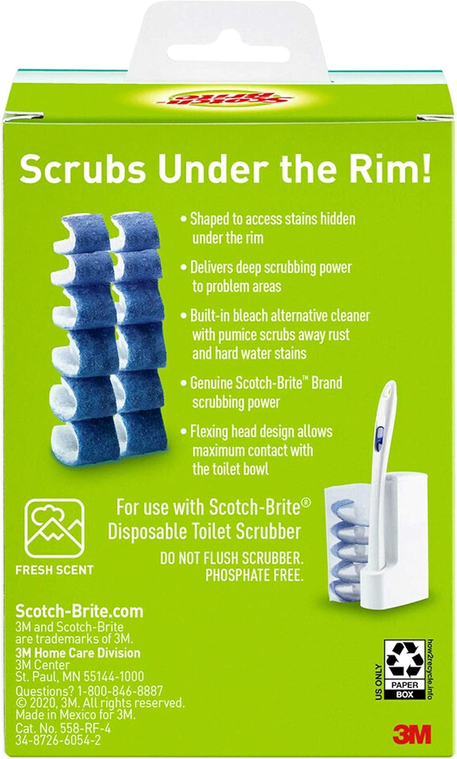 Scotch-Brite Disposable Toilet Scrubber Refills – Septic-Safe Toilet Bowl Scrubbing Without Harsh Chemical Fumes