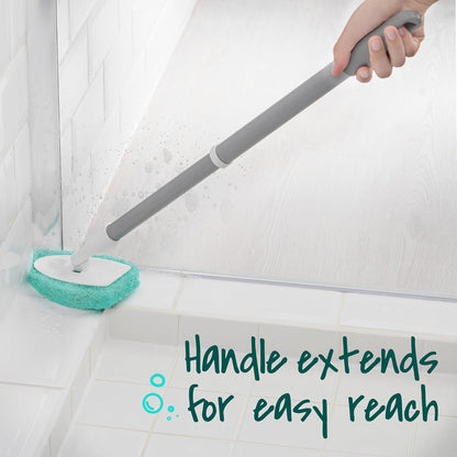 Scotch-Brite Extendable Tub & Tile Scrubber Kit – Back-Saving Shower Scrubber for Chronic Pain Sufferers, No-Bend Tub Cleaner