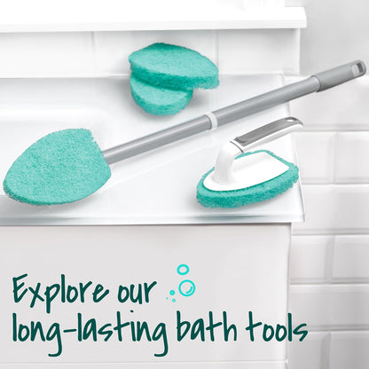 Scotch-Brite Extendable Tub & Tile Scrubber Kit – Back-Saving Shower Scrubber for Chronic Pain Sufferers, No-Bend Tub Cleaner