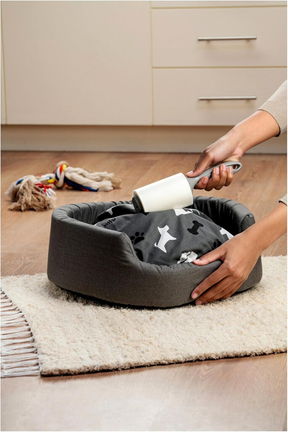 Scotch-Brite Extra Sticky Roller – Minimalist Pet Hair Pickup for Scandinavian Sofas, Linen Curtains, and Tonal Decor