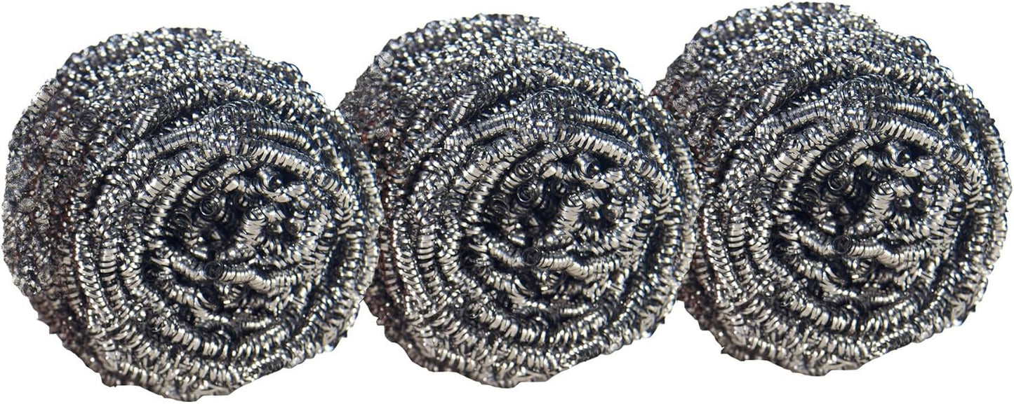 Scotch-Brite Heavy-Duty Grill Scrubbers for Patio and Picnic Cleanup, Reusable Scouring Pads for Cast Iron and Grates 3 Pack