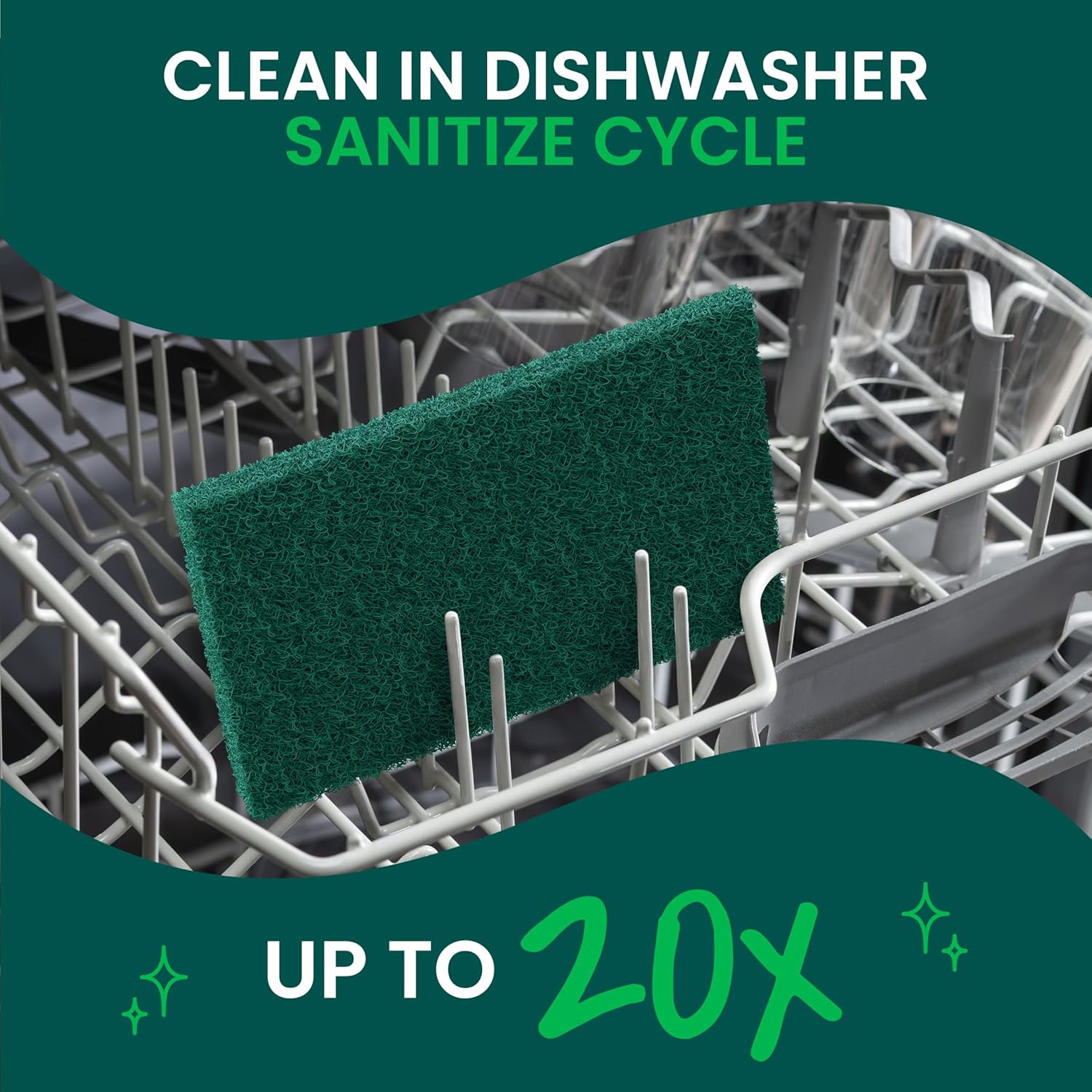 Scotch-Brite Heavy Duty Scouring Pad 8 Pack – Garage and Workshop Scrubber for Tools, Workbenches, and DIY Projects