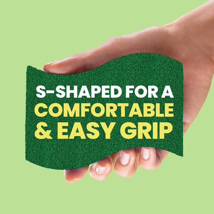 Scotch-Brite Heavy Duty Scrub Sponge – Dishwasher-Safe Sponge Sanitized Up to 20 Times for Hygienic Reuse