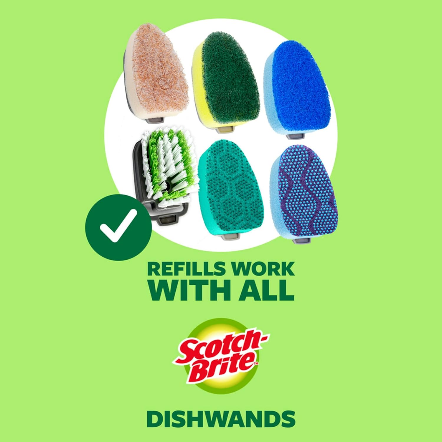 Scotch-Brite Non-Scratch Dishwand – Hygienic Dishwashing Tool for Sensitive Hands at the Sink