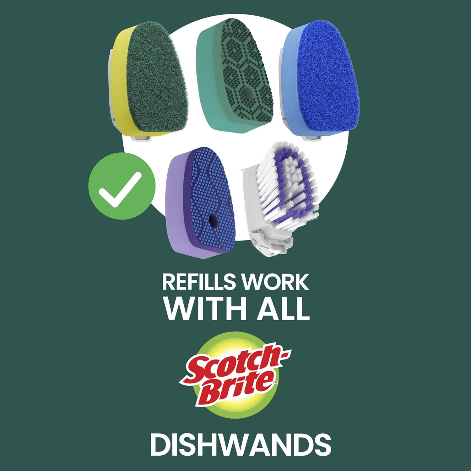 Scotch-Brite Non-Scratch Dishwand – Hygienic Dishwashing Tool for Sensitive Hands at the Sink