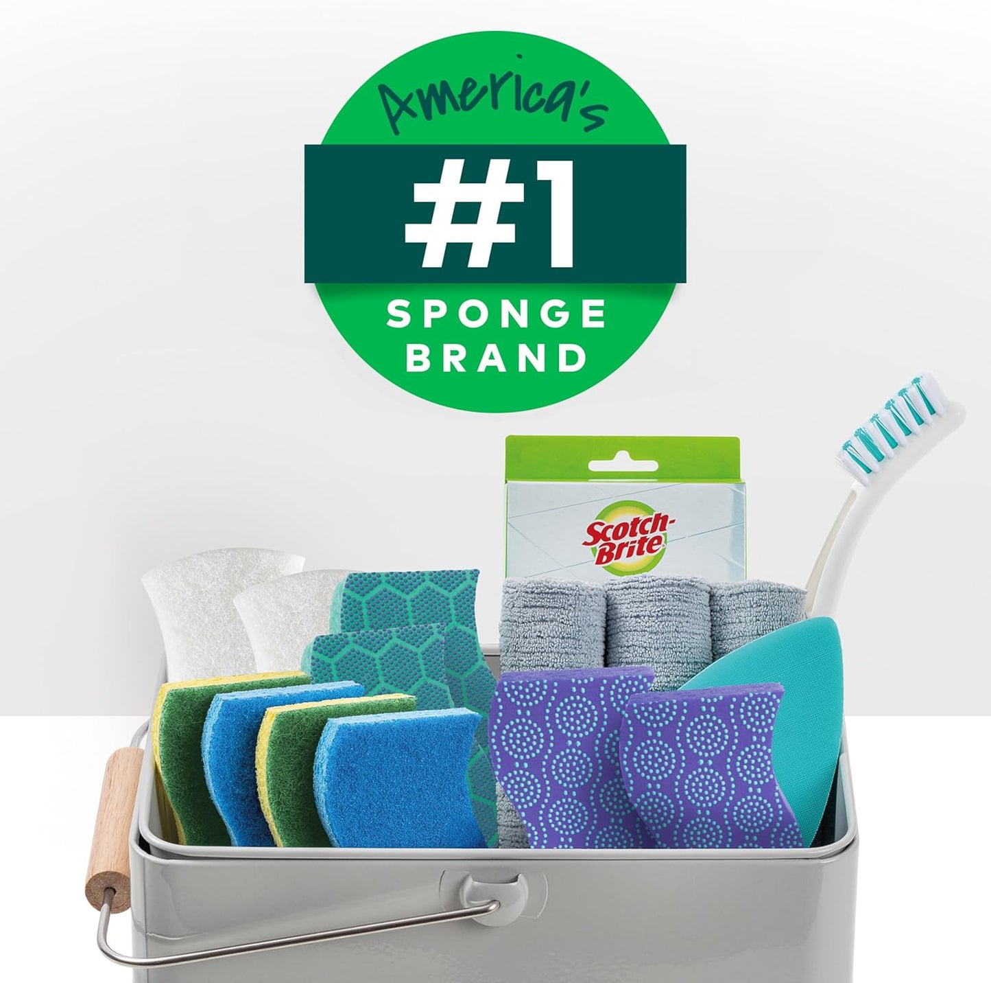 Scotch-Brite Odor Resist Non-Scratch Scrub Sponge – Streamlined Dish Sponges for Clean-Lined Modern Kitchens