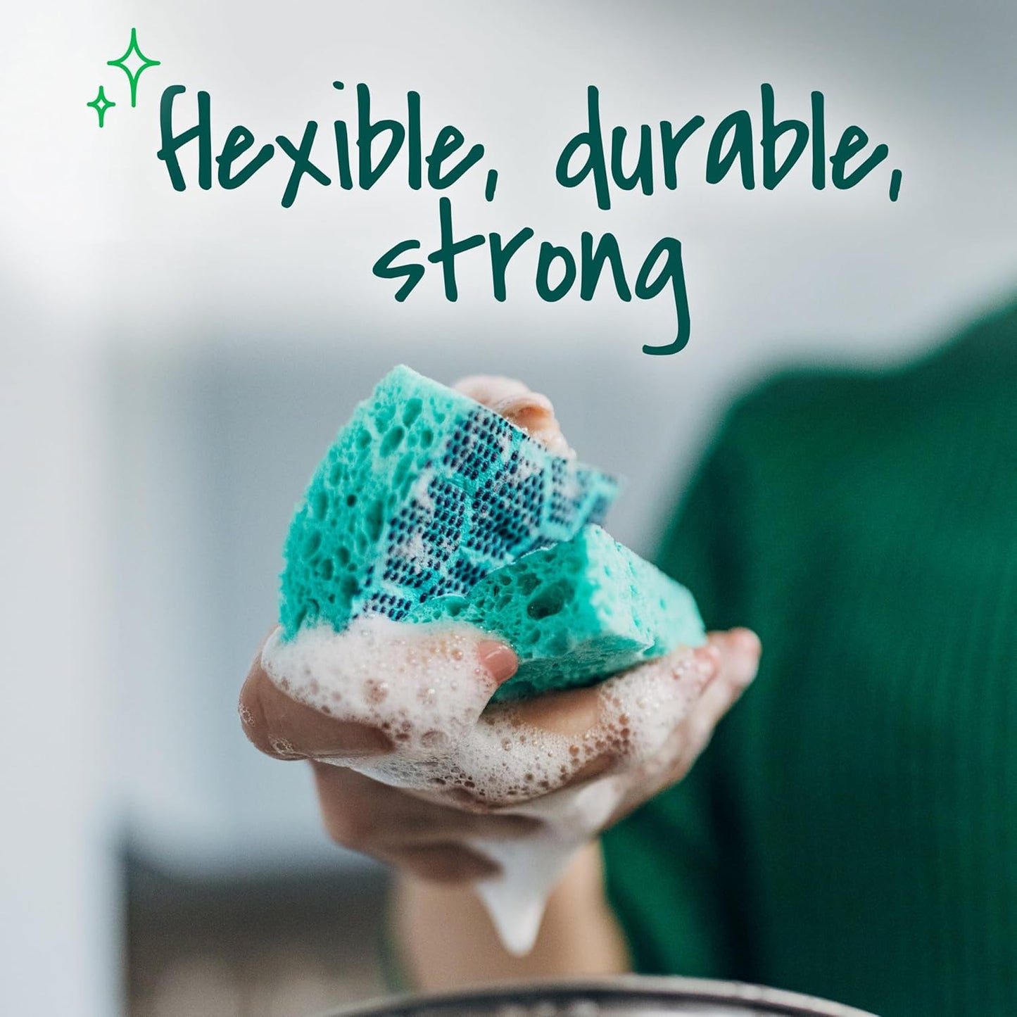 Scotch-Brite Odor Resist Scrub Sponge for Meal Prep Stations, Quick-Clean Heavy Duty Kitchen Sponge