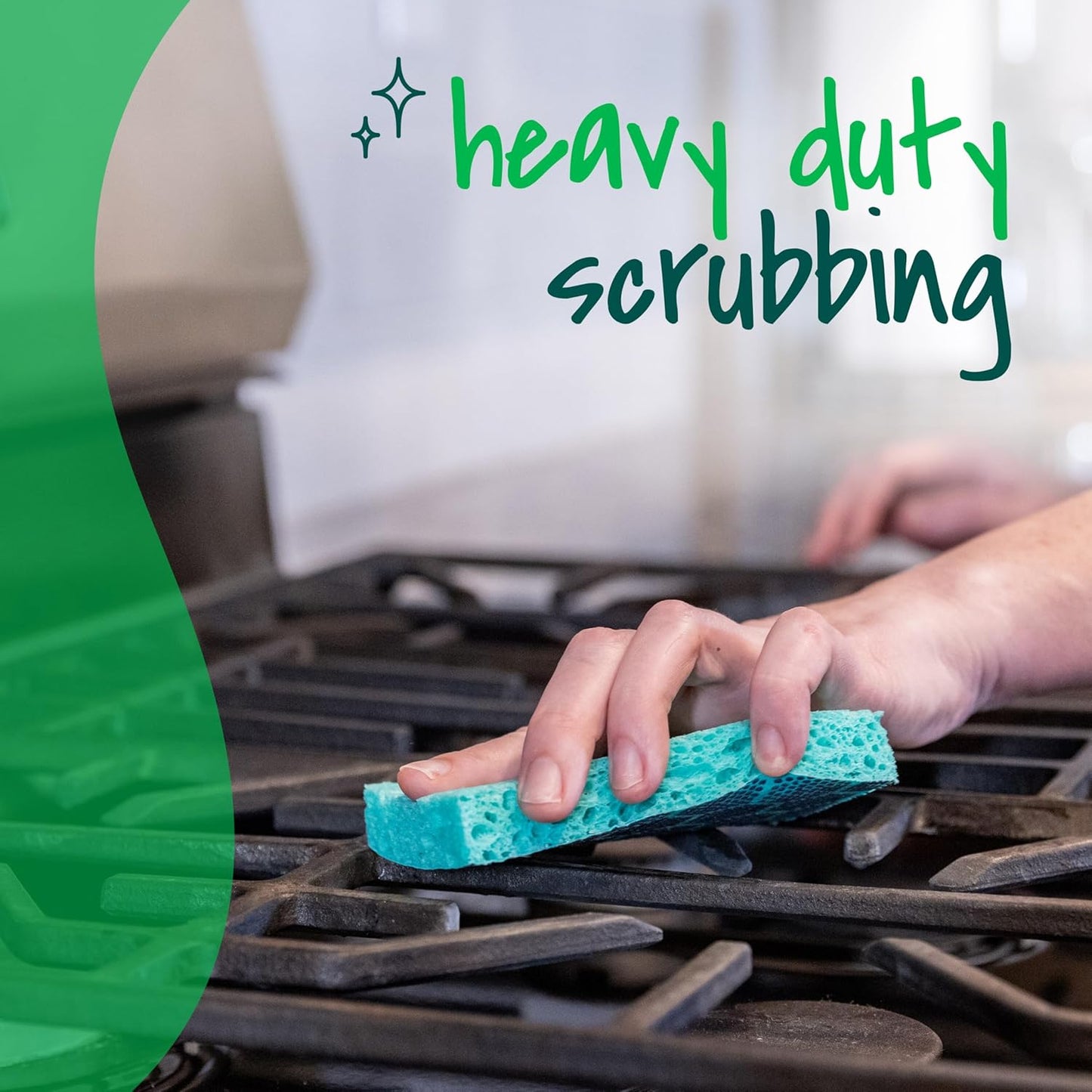 Scotch-Brite Odor Resist Scrub Sponge for Meal Prep Stations, Quick-Clean Heavy Duty Kitchen Sponge